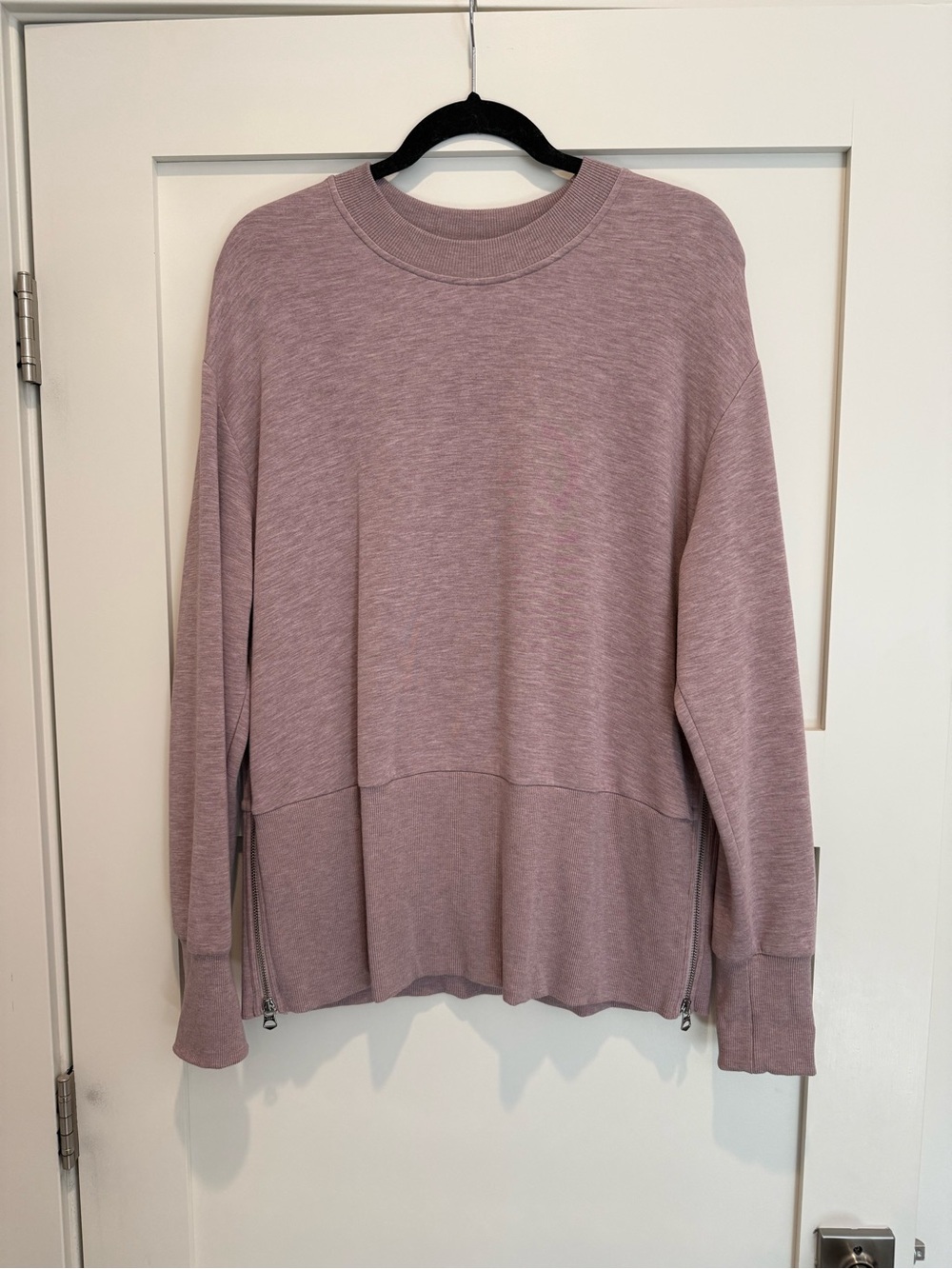 Varley Lowry Sweat - Mauve Marl - Size Large